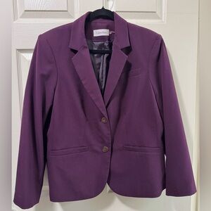 Calvin Klein Women's Deep Purple Blazer
